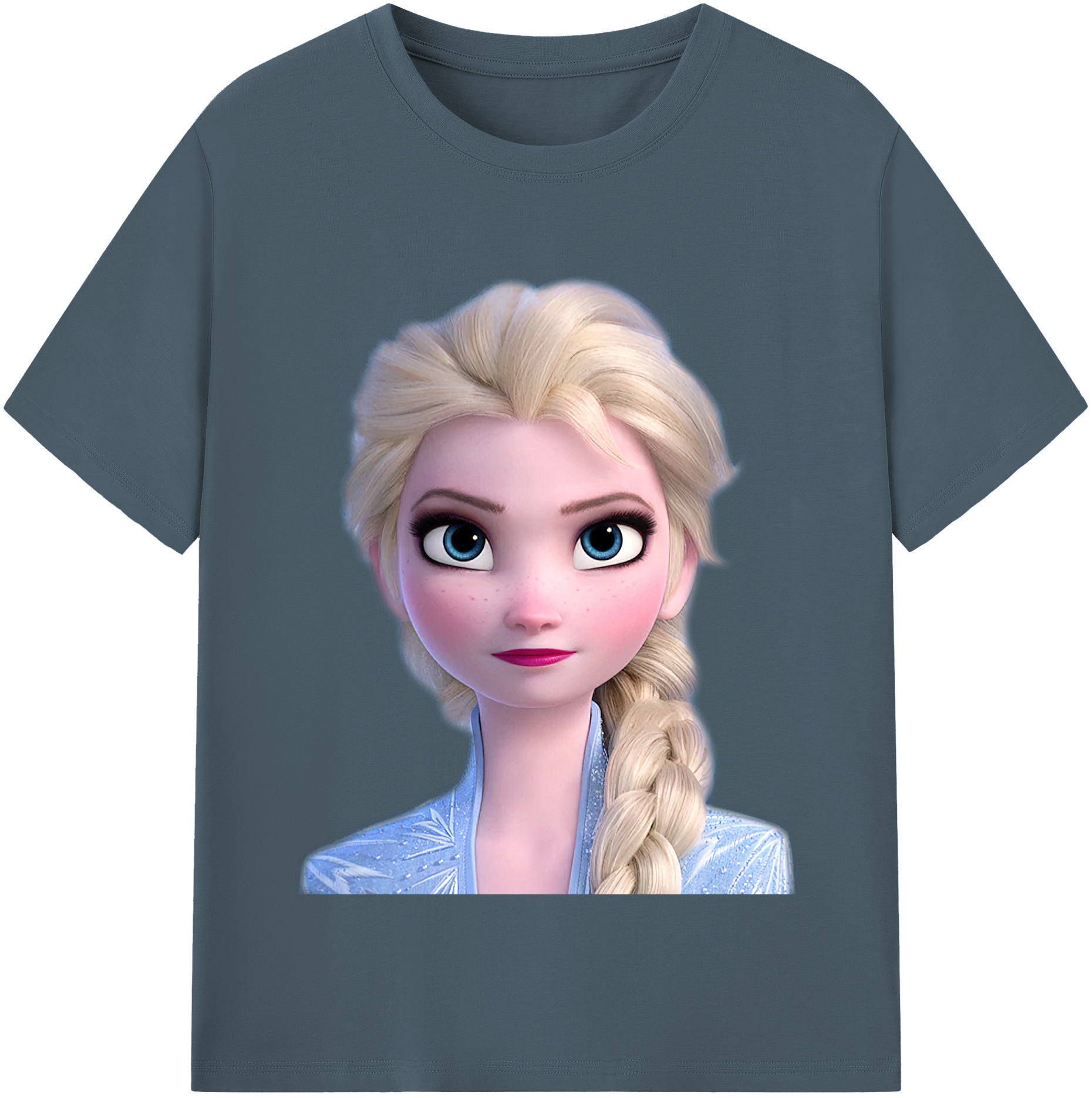 （画像用） アナと雪の女王 アンナ エルサ Frozen Anna Elsa 綿100％半袖Tシャツ（フロントプリント）